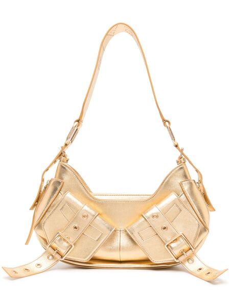  Biasia Y2k Metallic Shoulder Bag - Gold 