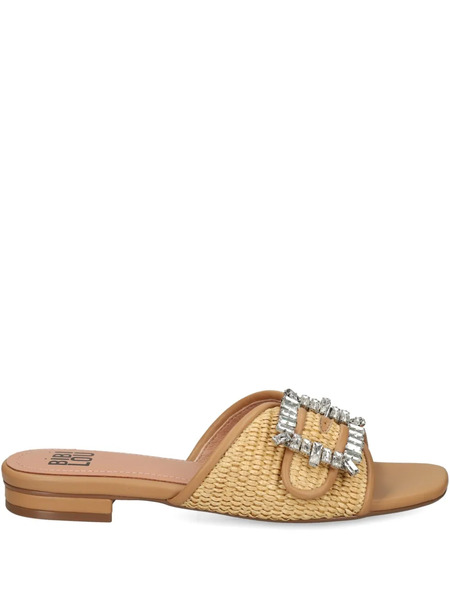  Bibi Lou Jewel-embellished Woven Sandals - Neutrals 