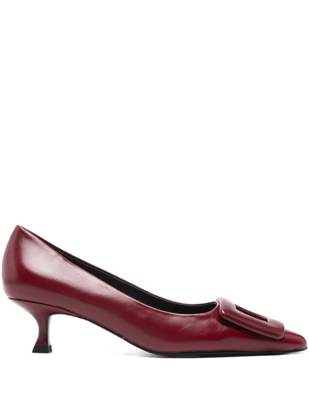  Bibi Lou 45mm Leather Heeled Pumps - Red 