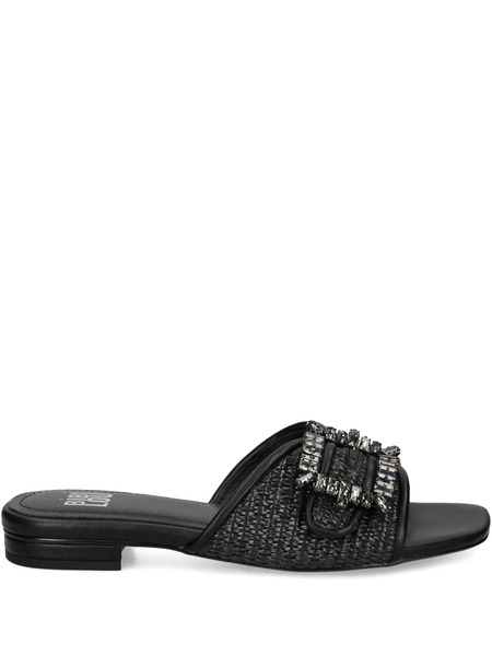  Bibi Lou Woven Buckle Embellished Sandals - Black 