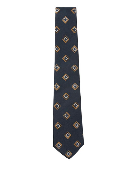  Bigi Milano Diamond-pattern Tie - Blue 