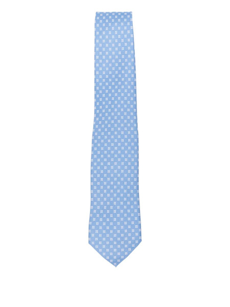 Bigi Milano Patterned Silk Tie - Blue 