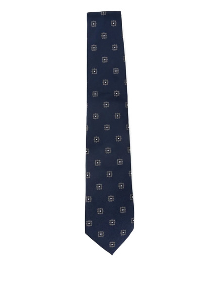  Bigi Milano Patterned Silk Tie - Blue 