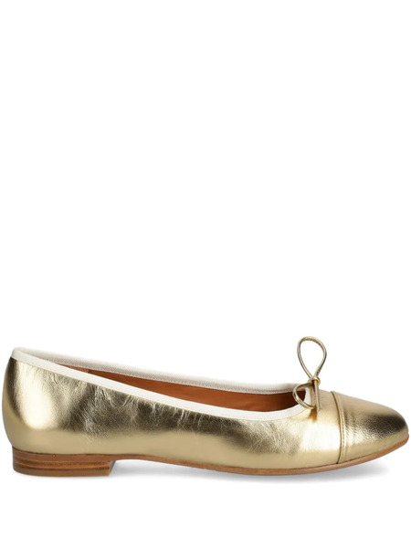  Billi Bi Bow-detail Leather Ballet Flats - Yellow 