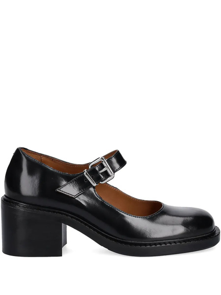  Billi Bi Buckled Mary Jane Pumps - Black 