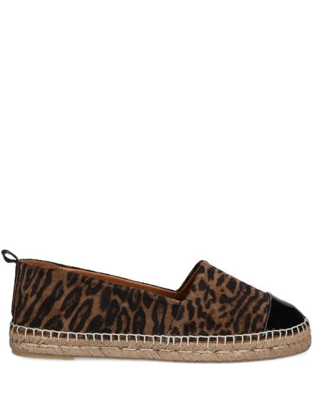  Billi Bi Leopard-print Espadrilles - Brown 
