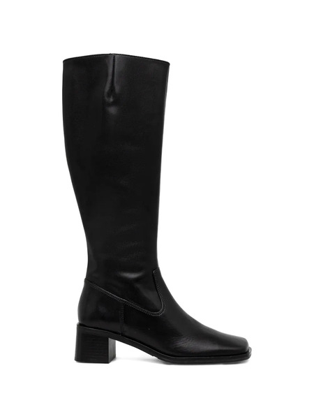  Billi Bi Square-toe Heeled Boots - Black 
