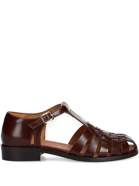  Billi Bi Woven Leather Caged Sandals - Brown 