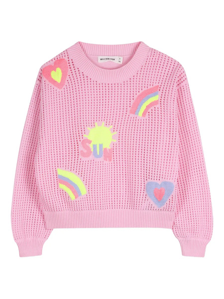  Billieblush Appliqué Sweater - Pink 