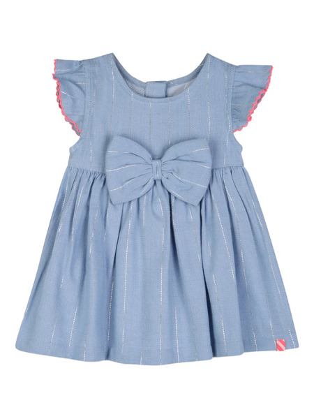  Billieblush Bow Metallic-stripes Dress - Blue 