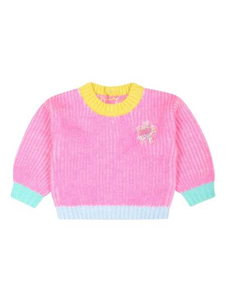  Billieblush Colour-block Knit Sweater - Pink 