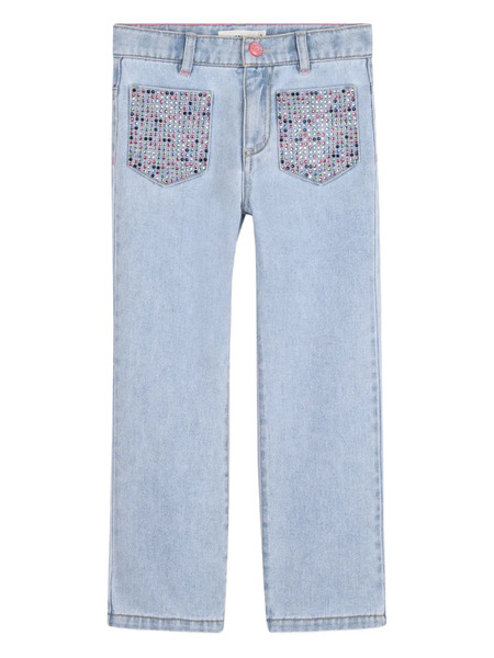  Billieblush Embellished-pocket Jeans - Blue 