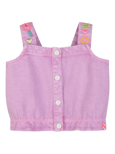  Billieblush Embroidered Shorts Set - Purple 