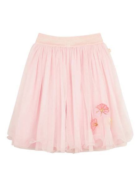  Billieblush Floral-embellished Tulle Skirt - Pink 