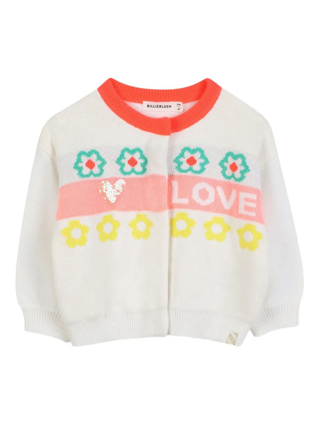  Billieblush Floral-graphic Cardigan - White 