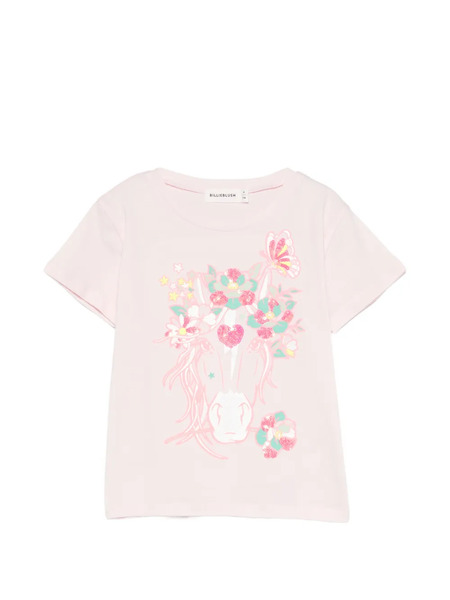  Billieblush Floral Sequin T-shirt - Pink 