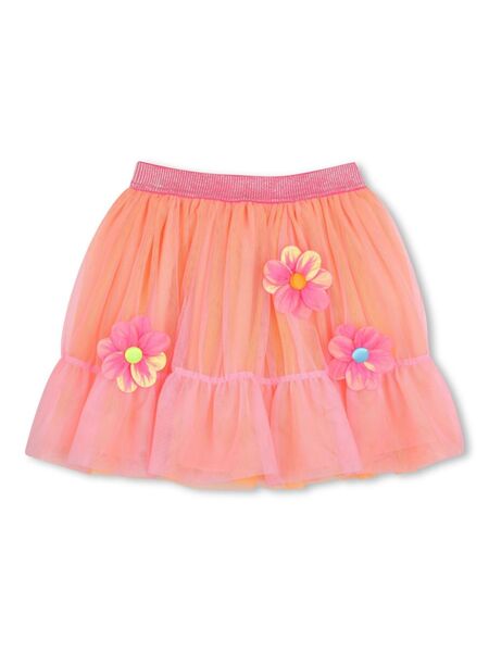  Billieblush Flower-appliqué Tutu Skirt - Pink 