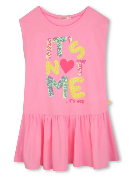  Billieblush Glitter Print Dress - Pink 