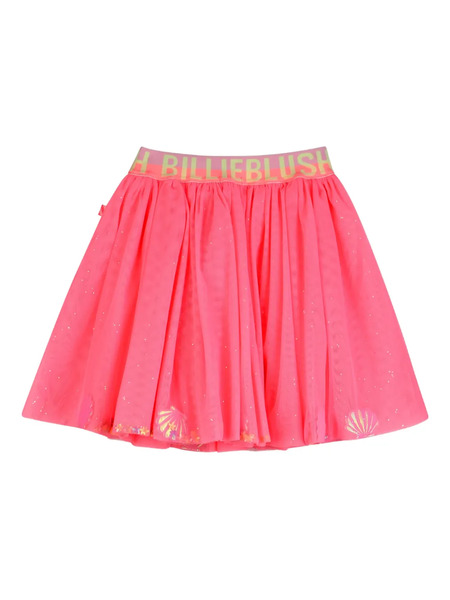  Billieblush Glitter Shell-print Skirt - Pink 