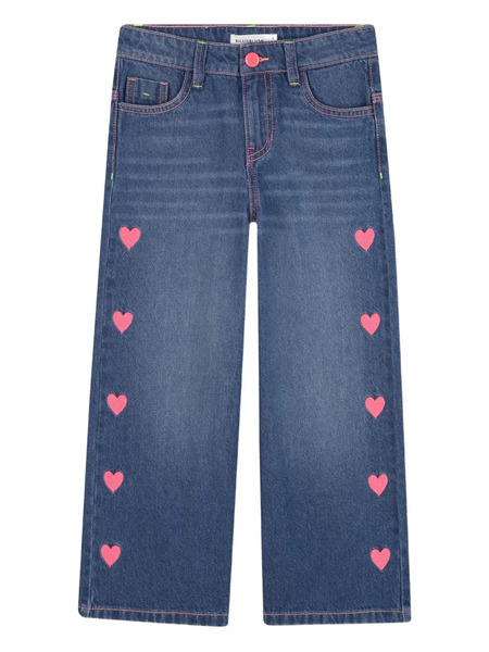  Billieblush Heart-embroidered Jeans - Blue 