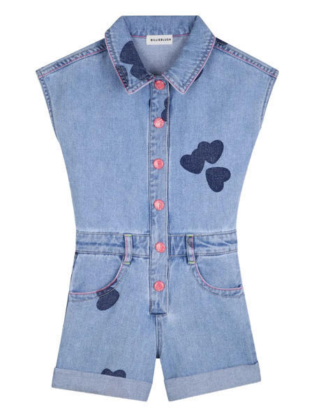  Billieblush Heart-print Playsuit - Blue 