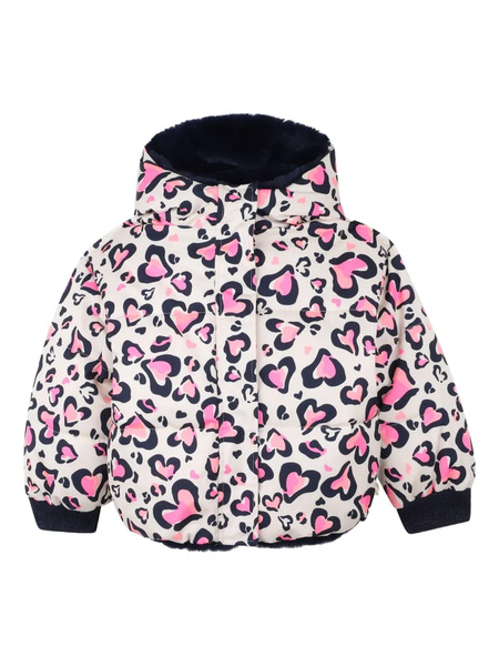  Billieblush Heart-print Puffer Jacket - Neutrals 