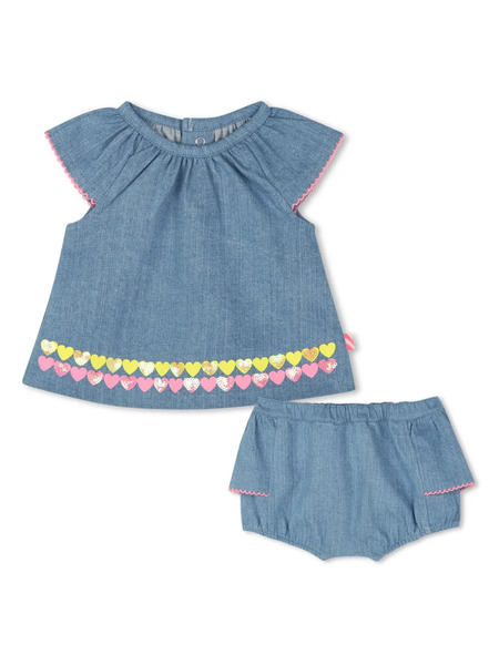  Billieblush Heart-print Tunic Set (set Of Two) - Blue 