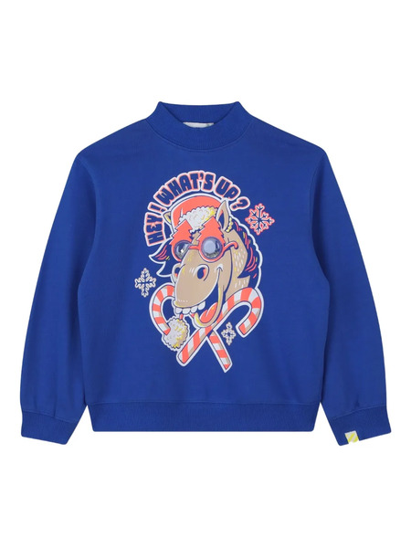  Billieblush Horse Graphic Sweatshirt - Blue 