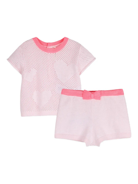  Billieblush Knitted Shorts Set - Pink 