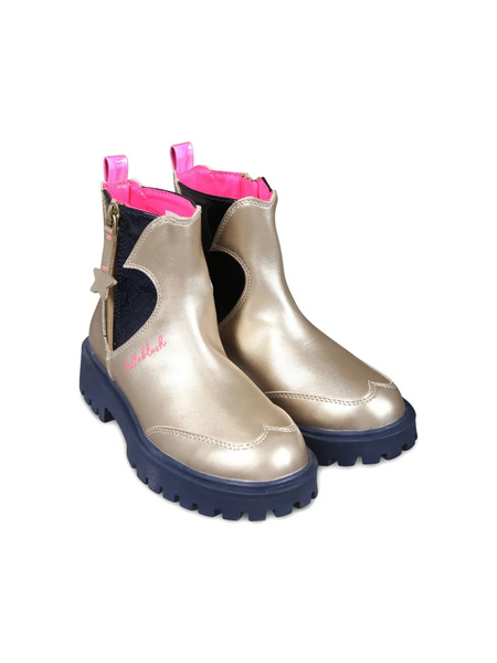  Billieblush Logo-print Ankle Boots - Gold 