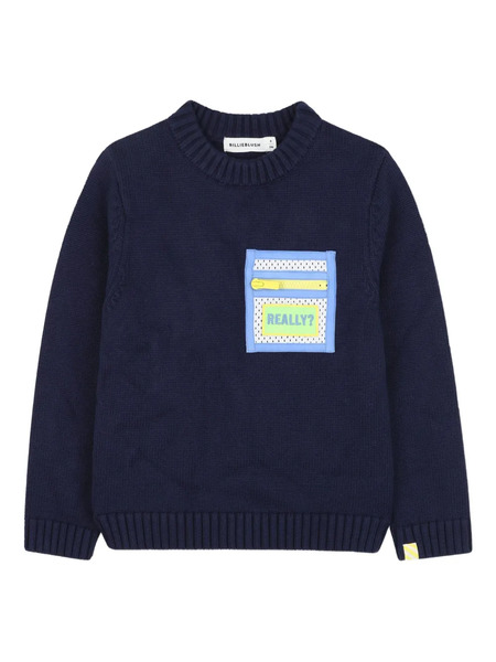  Billieblush Patch-pocket Sweater - Blue 