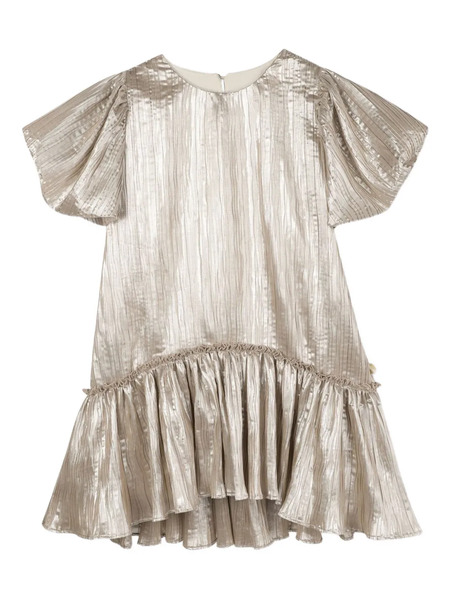  Billieblush Pleated Ruffled Dress - Gold 