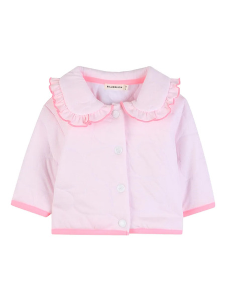  Billieblush Ruffled-collar Quilted Cardigan - Pink 