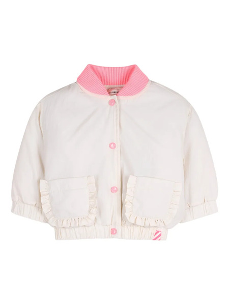  Billieblush Ruffled-trim Bomber Jacket - Neutrals 