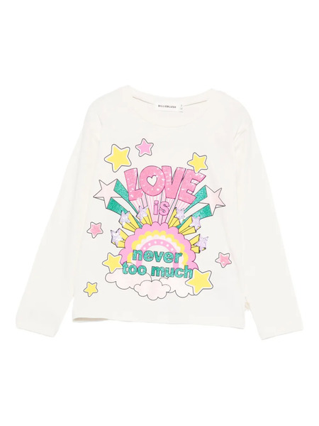  Billieblush Sequin-embellished Graphic-print T-shirt - White 