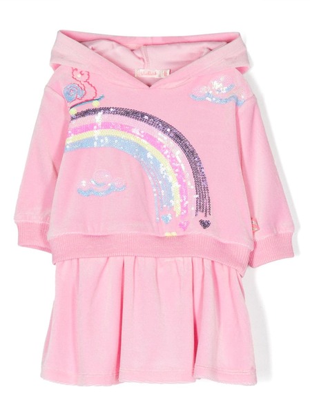  Billieblush Sequin-embellished Hooded Dress - Pink 