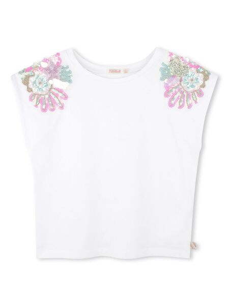  Billieblush Sequin-embellished T-shirt - White 