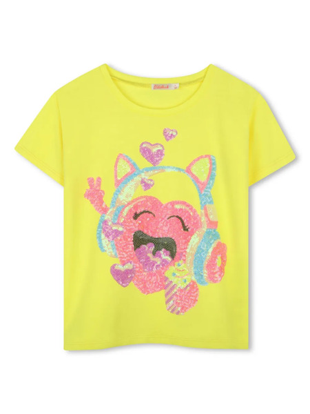  Billieblush Sequin-embellished T-shirt - Yellow 