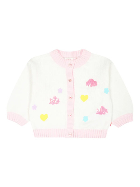  Billieblush Sequin-embroidered Knit Cardigan - White 