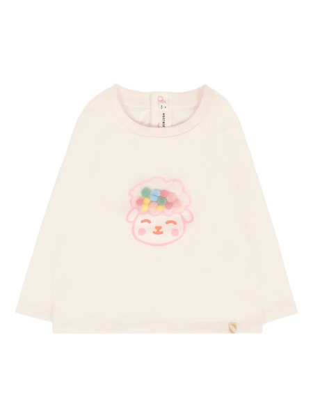  Billieblush Sheep-applique Long-sleeve Top - Neutrals 