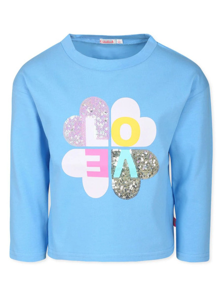  Billieblush Slogan-print T-shirt - Blue 