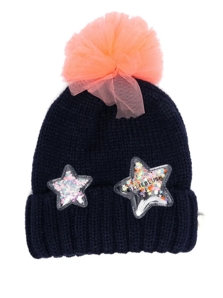  Billieblush Star-detail Pom-pom Hat - Blue 