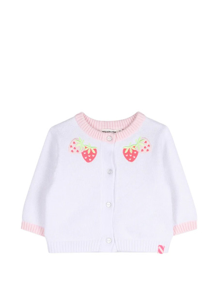  Billieblush Strawberry-embellished Cardigan - White 