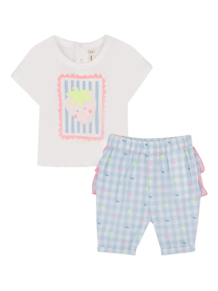  Billieblush Strawberry-print Trousers Set - White 