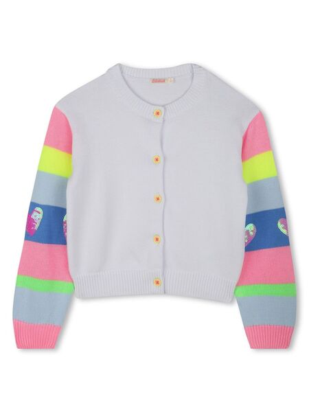  Billieblush Stripe-detail Cardigan - White 