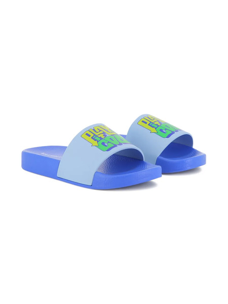  Billieblush Text-print Slides - Blue 