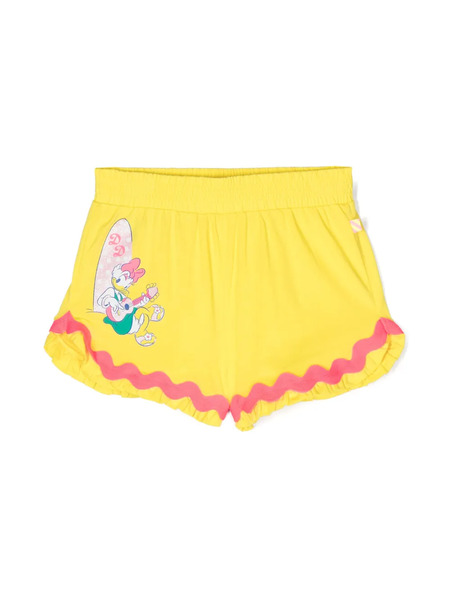  Billieblush X Disney Daisy Duck-print Shorts - Yellow 
