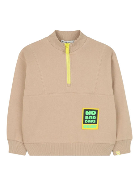  Billieblush Zip-up High-neck Sweatshirt - Neutrals 