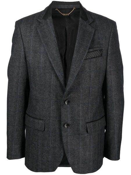  Billionaire Checked Single-breasted Blazer - Grey 