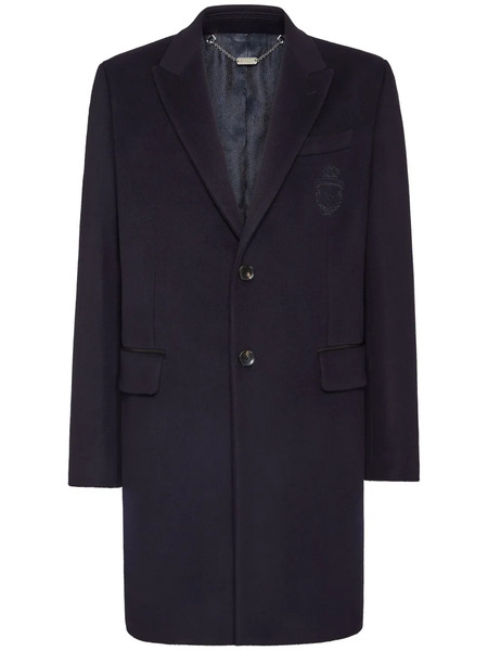  Billionaire Logo-embroidered Coat - Blue 